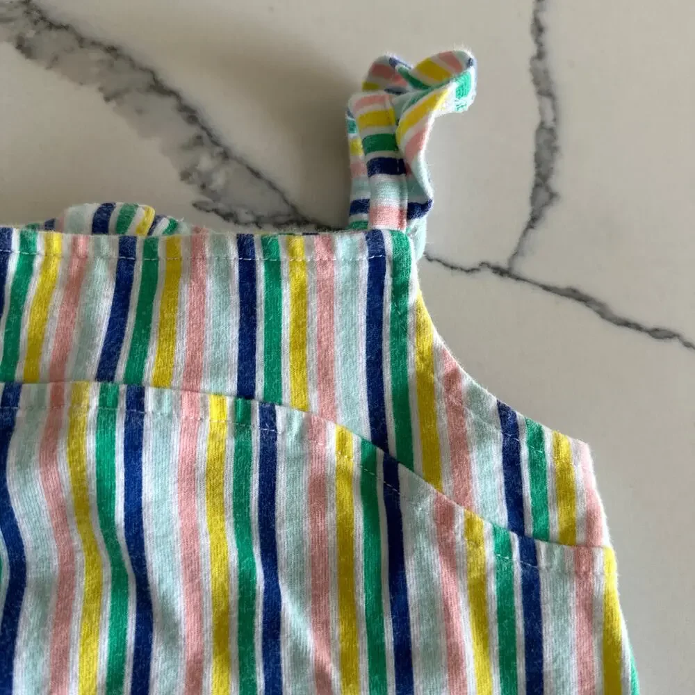 Copper Ley Adventure Wear Rainbow Striped Tank Top - Size 2T - Buttons
